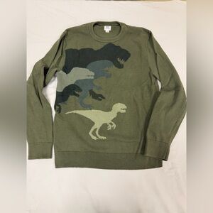 GAP Men's Olive Dinosaur Crewneck Sweater